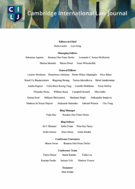 Cambridge International Law Journal