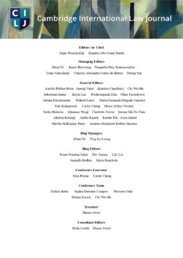 Cambridge International Law Journal
